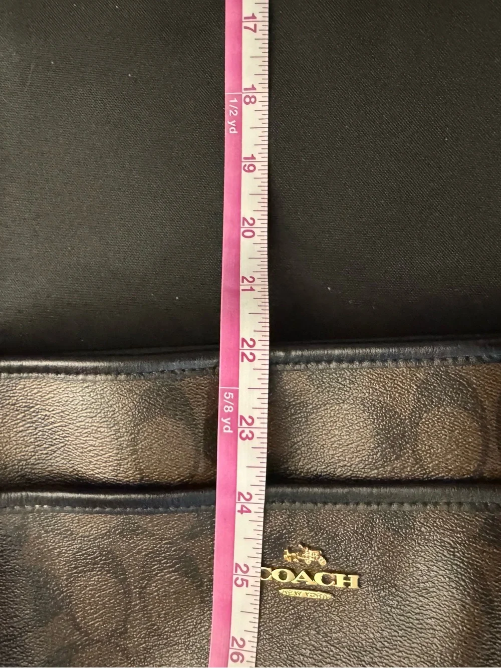 Coach Dark Brown Signature Crossbody Shoulder Bag